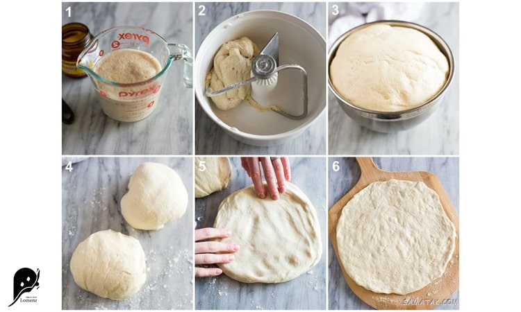 4 نوع طرز تهیه خمیر پیتزا خوش طعم 4 تهیه خمیر پیتزای بدون مخمر