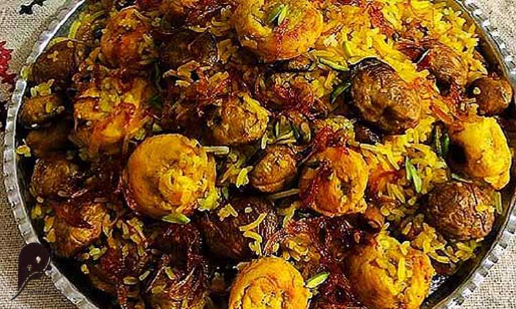 انواع غذا با قارچ و برنج 3 خوراک مرغ و قارچ با برنج