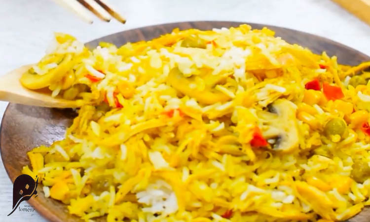 انواع غذا با قارچ و برنج 2 پلو یونانی
