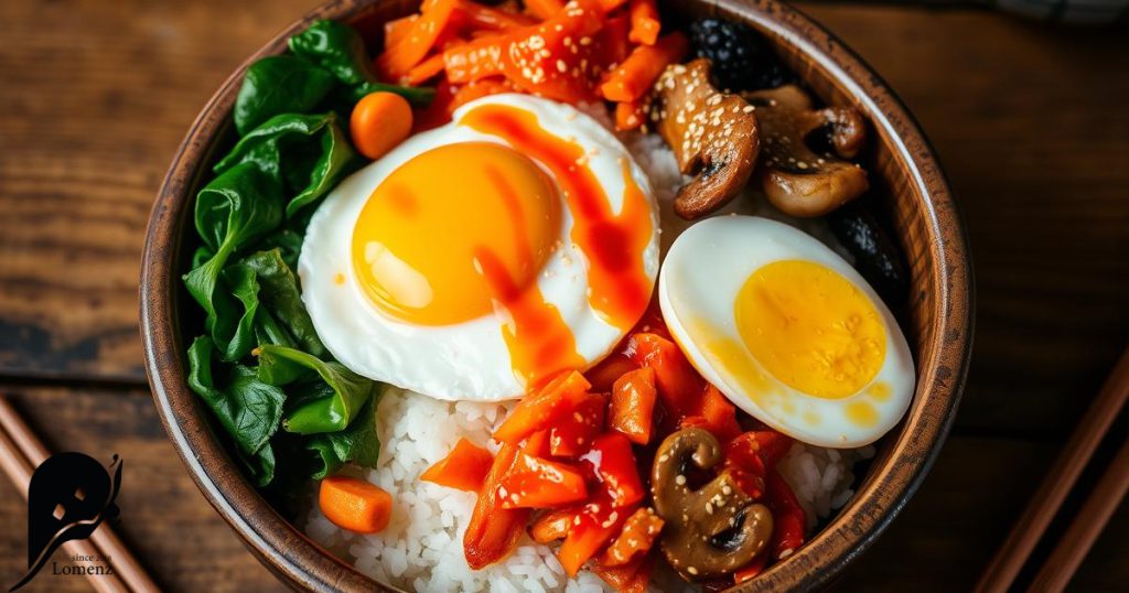 طرز تهیه بی بیم باپ ؛ غذای ملی کره جنوبی 3 تخم مرغ در طرز تهیه بی بیم باپ کره ای